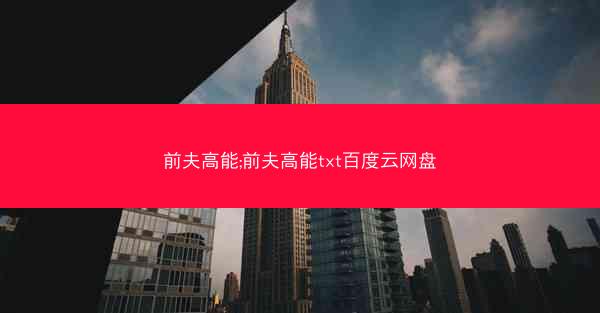 前夫高能;前夫高能txt百度云网盘