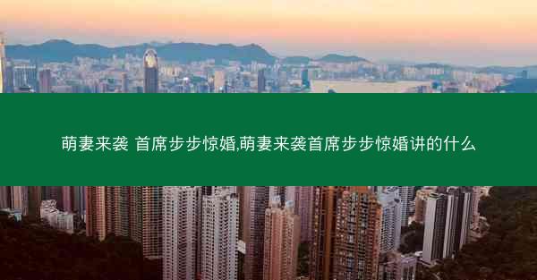 萌妻来袭 首席步步惊婚,萌妻来袭首席步步惊婚讲的什么