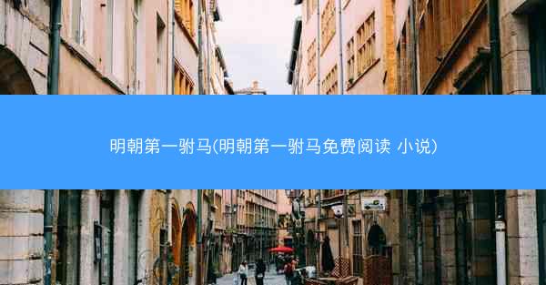 明朝第一驸马(明朝第一驸马免费阅读 小说)
