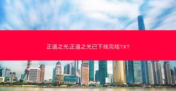 正道之光;正道之光已下线完结TXT