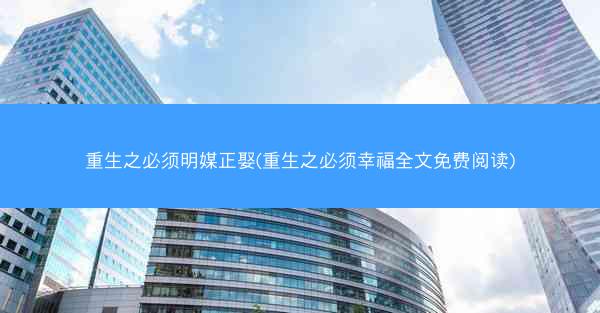 重生之必须明媒正娶(重生之必须幸福全文免费阅读)