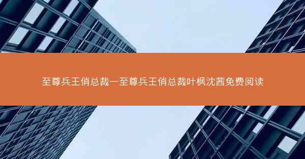 至尊兵王俏总裁—至尊兵王俏总裁叶枫沈茜免费阅读
