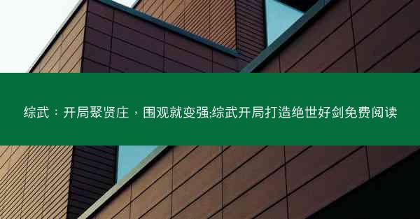 综武：开局聚贤庄，围观就变强;综武开局打造绝世好剑免费阅读