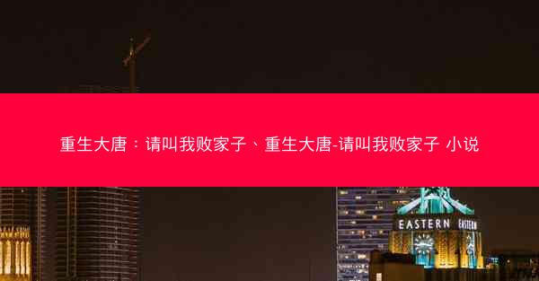 重生大唐：请叫我败家子、重生大唐-请叫我败家子 小说