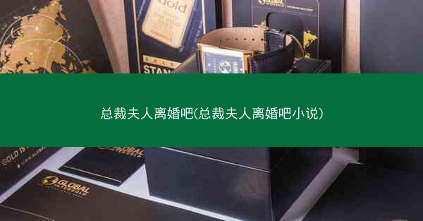 总裁夫人离婚吧(总裁夫人离婚吧小说)